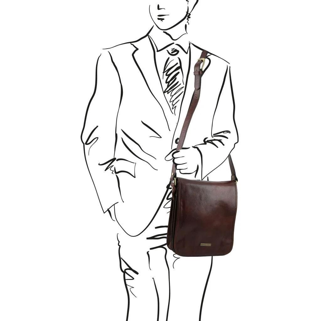 TL Messenger - Two compartment leather shoulder bag | TL141255 - Image 7