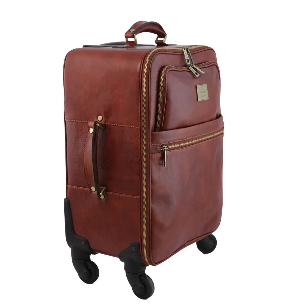 TL Voyager - Vertical leather trolley with 4 wheels | TL141911 - Image 5