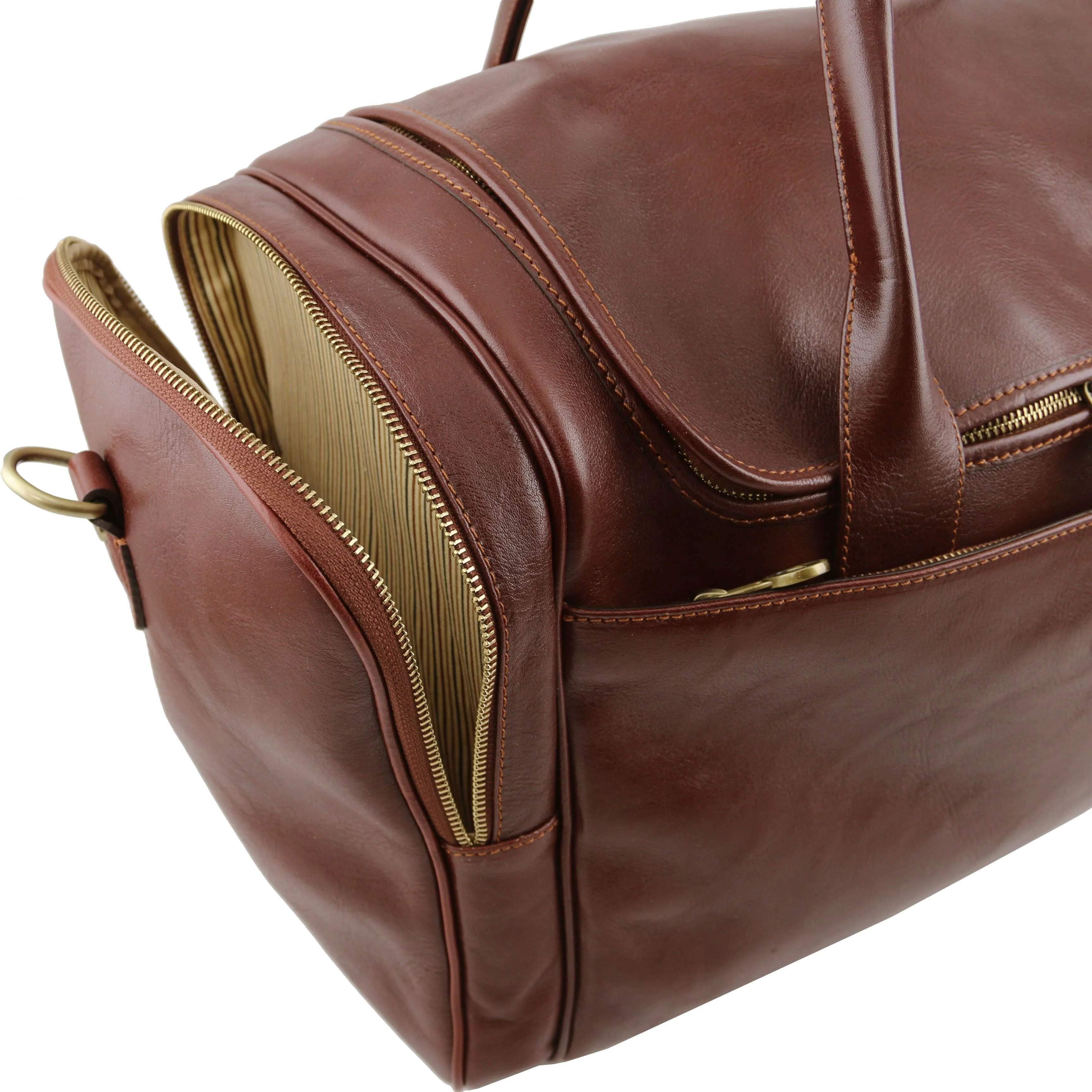 TL Voyager - Travel leather bag with side pockets | TL142141 - Image 4