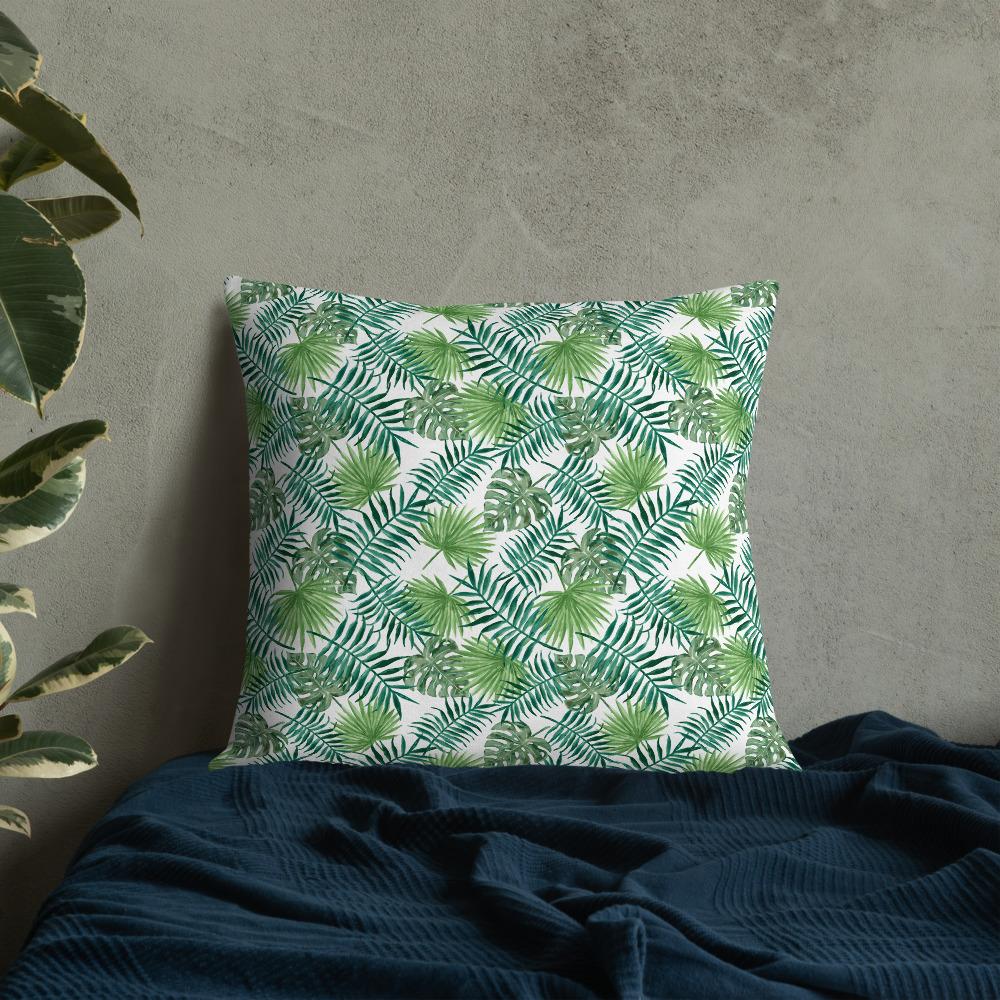 Tropical Leaves Premium Throw Pillow - Image 15