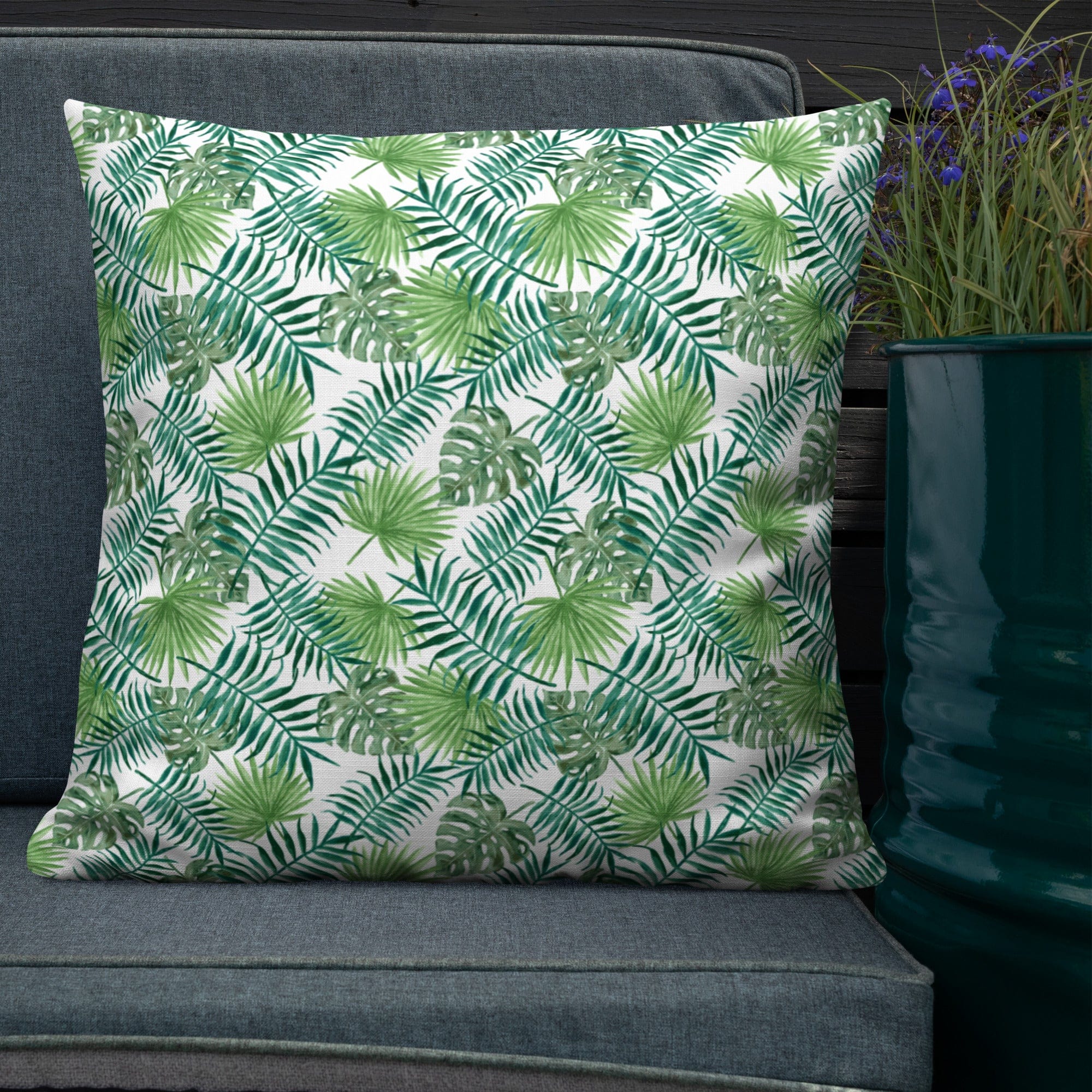 Tropical Leaves Premium Throw Pillow - Image 23