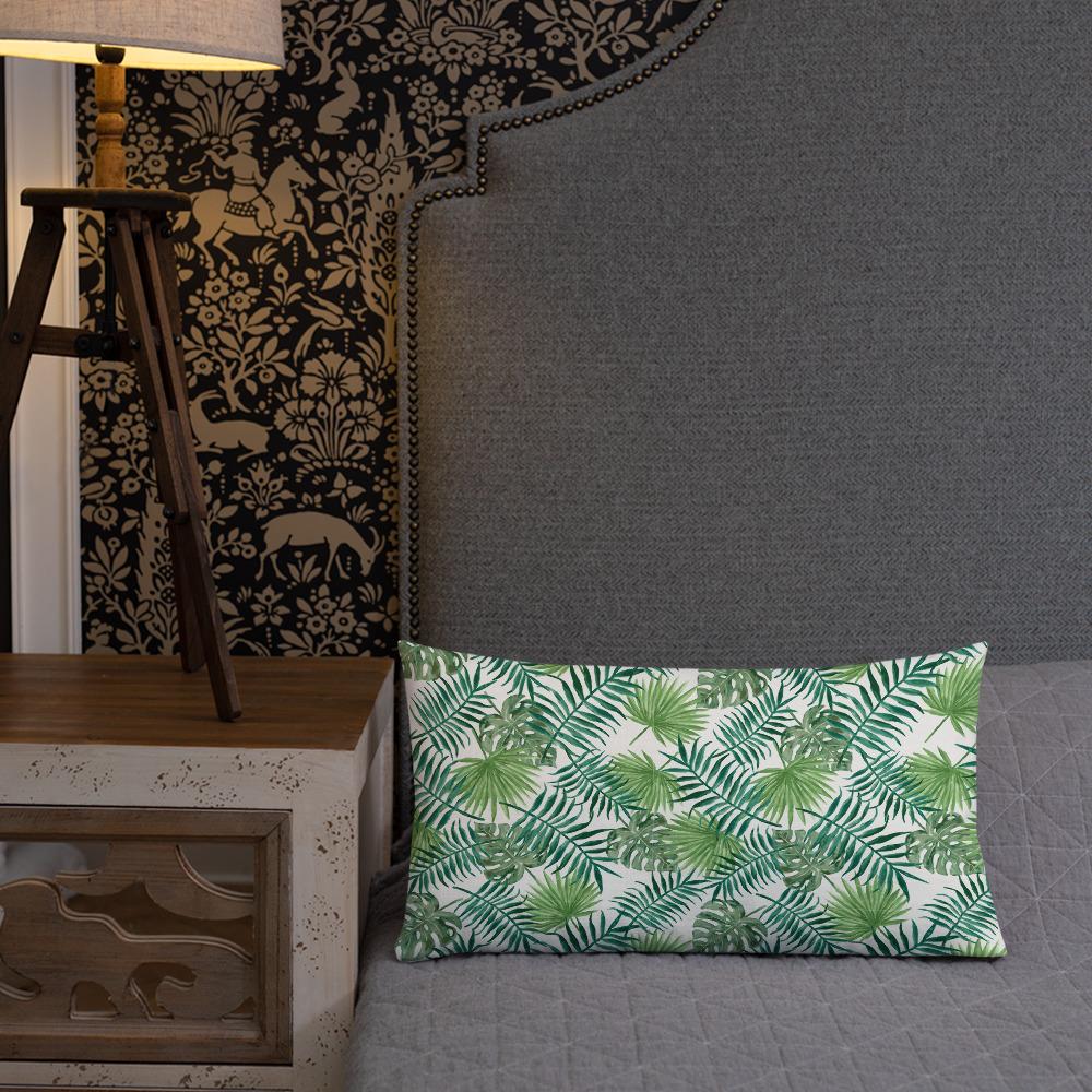 Tropical Leaves Premium Throw Pillow - Image 4
