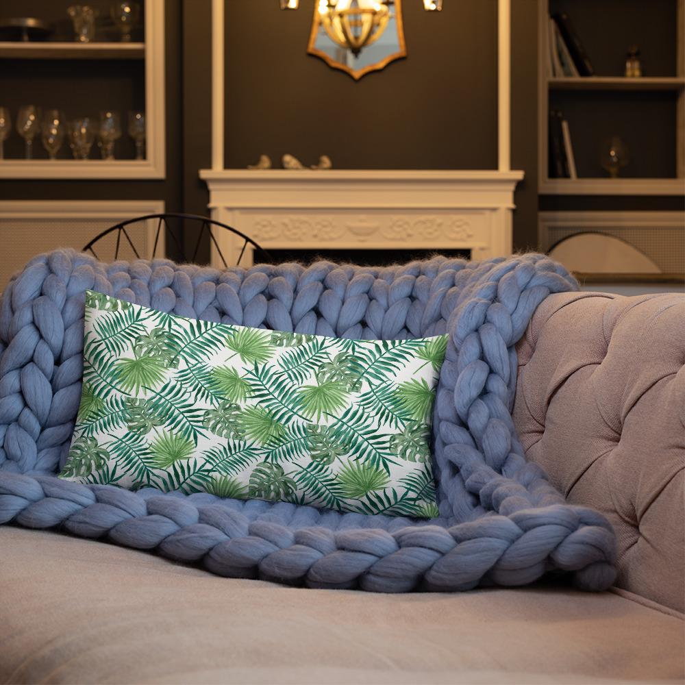 Tropical Leaves Premium Throw Pillow - Image 5
