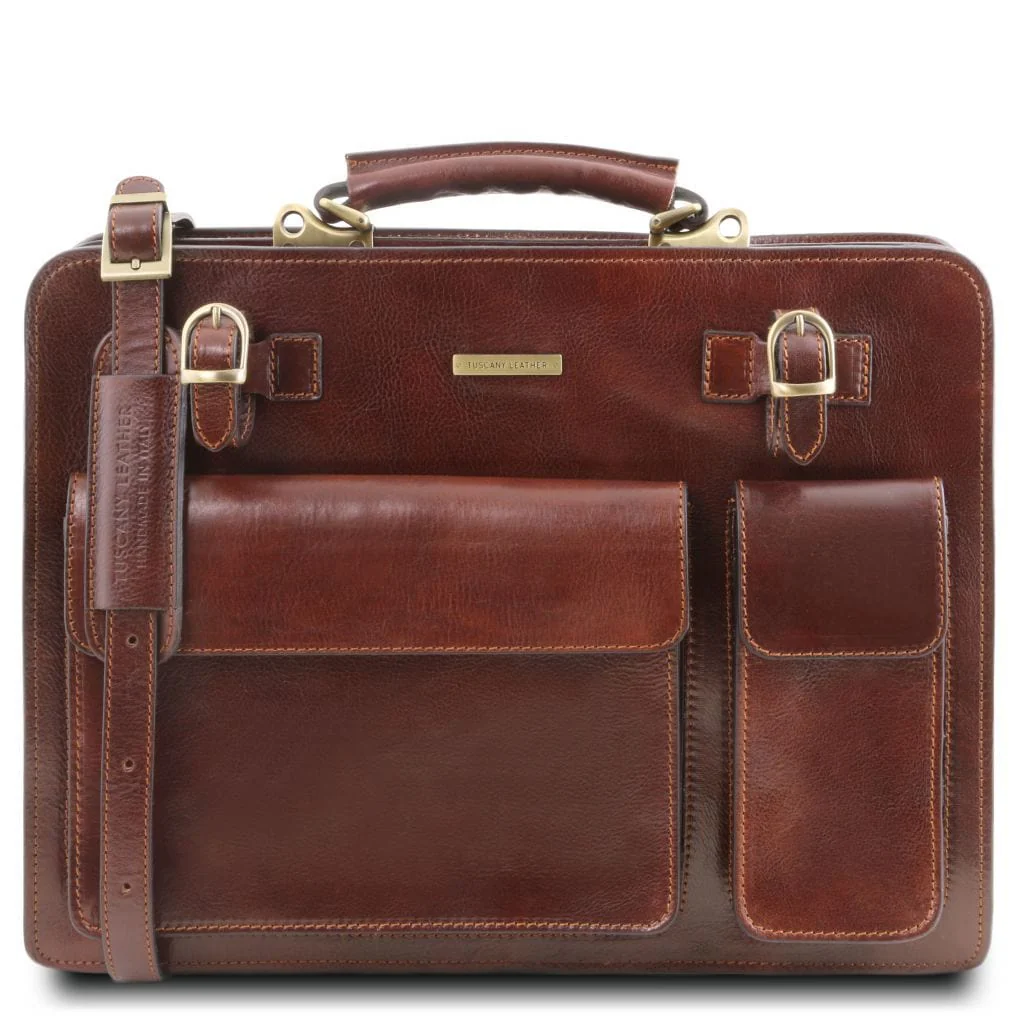 Venezia - 2 compartment leather briefcase | TL141268 - Image 3
