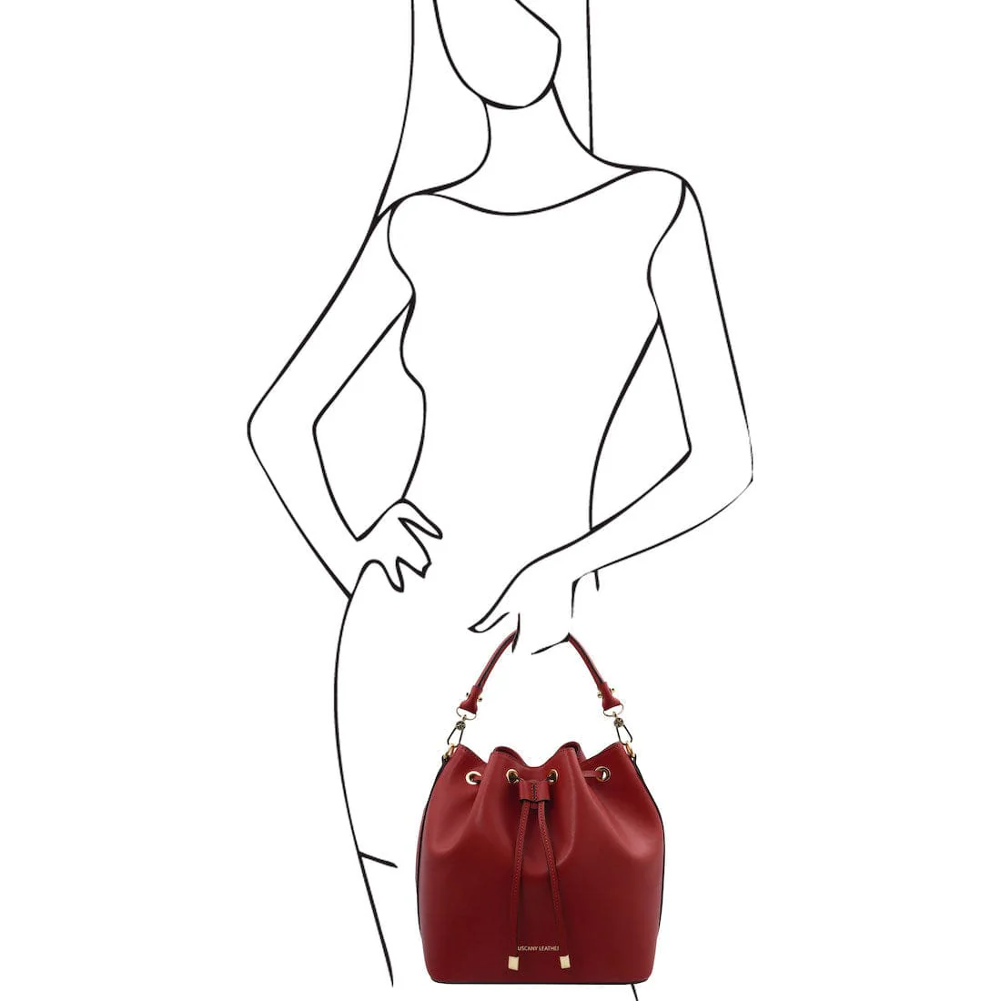 Vittoria - Italian leather bucket bag | TL141531 - Image 7